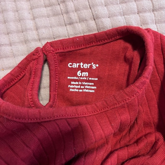 Carter's Red and Cream Plaid Casual Dress - Picture 3 of 3